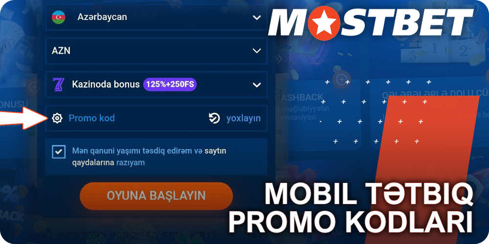 Mostbet mobil proqramında qeydiyyatdan keçərkən promosyon kodundan istifadə edin və bonus qazanın