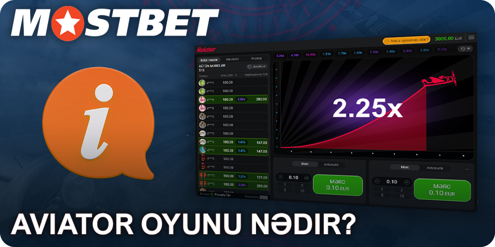 Mostbet AZ-da Aviator Oyunu haqqında